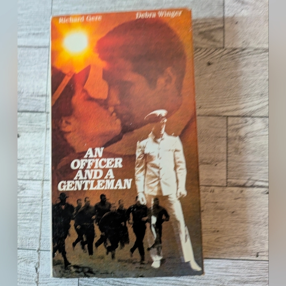An Officer and a Gentleman Vhs Tape with Orange and Black Cover